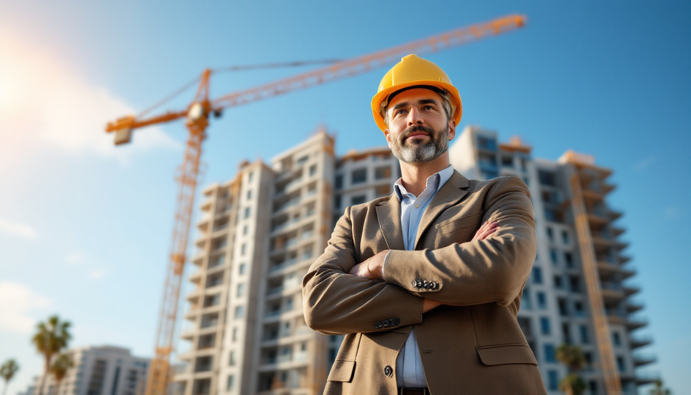 Real estate developer at project site